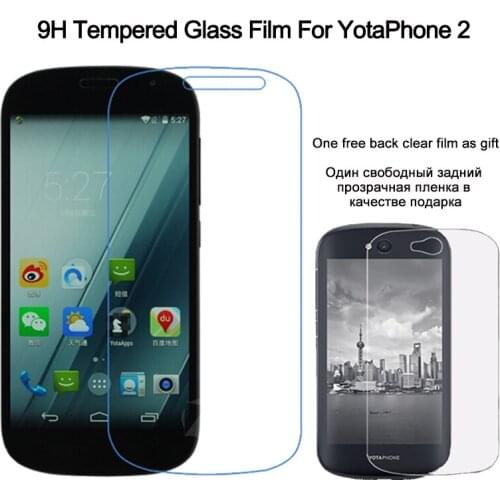 2PCS/Lot Front Tempered Glass screen protector for Yota Phone 2 0.33mm 9h screen protector for YotaPhone 2 free 2 gift