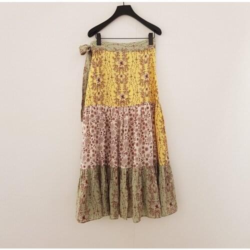 Elegant Slim Women Summer Hit Color Print High-Waisted Skirt Female Loose Casual Skirt Ladies Brand Designed New Skirts ML189