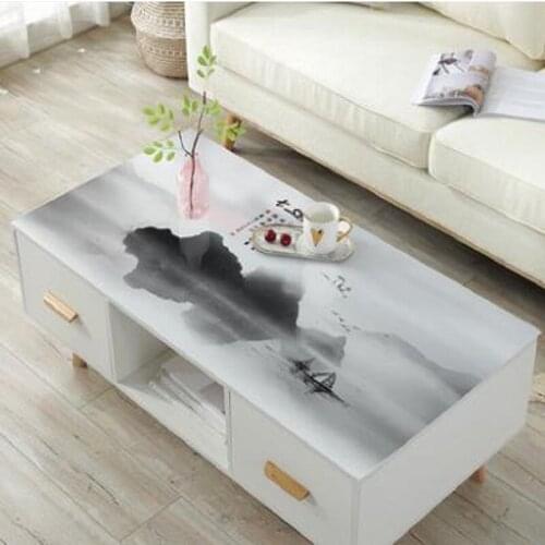 Living room coffee table pad color plastic pvc crystal plate nordic waterproof oil-proof disposable wash ironing table cloth