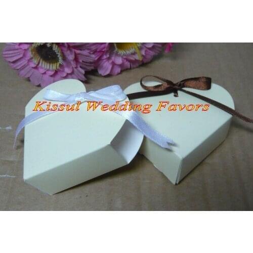 100 Pieces/lot) Unique Love Heart Wedding gift box favors for Chocolate box and Bridal shower Party favor boxes