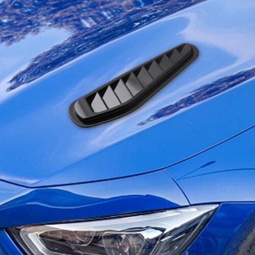 2PCS Car Air Flow Vent Hood Stickers Universal Carbon Fiber Simulation Side Air Intake Cover Exterior Decoration Car-styling New