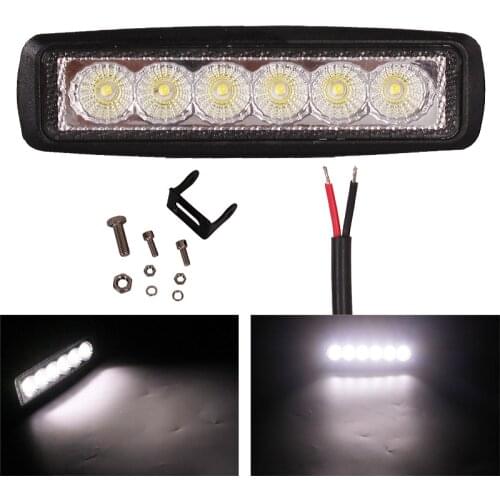 6INCH 18W LED Work Light Bar Offroad 12V 24V Car SUV Truck Tractor ATV Pickup LED Headlight 4x4 4WD Flood Motorcycle Headlamp