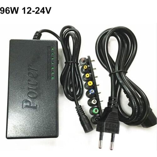 12V To 24V 96W AC DC Adjustable Portable Charger converter plug Adapter For Dell Toshiba Hp Asus Acer Laptops 8pcs Universal