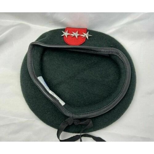 US Army 7th Special Forces Group Blackish Green Beret 3star Lieutenant General Rank Hat Military Store