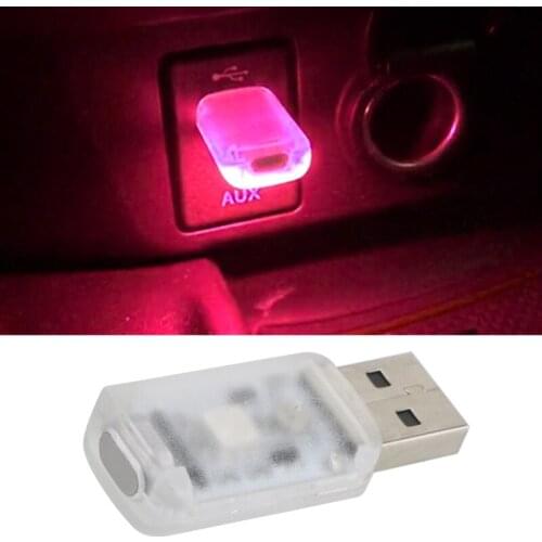 Car LED Atmosphere Light Touch Sound Control Decorative Light USB Magic Stage Effect Light Cigarette Lighter Auto Parts New 2020