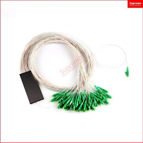 Free Shipping 0.9mm 1x64 LC/APC Steel Tube Fiber Optic ABS Splitter Mini Blockless Connector