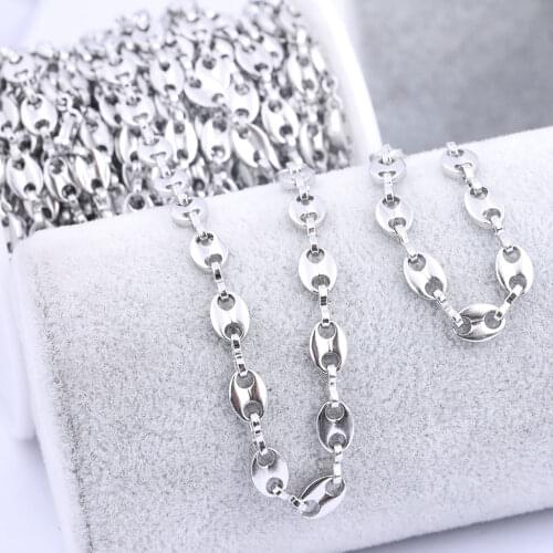 2meters Stainless Steel Pig Nose Chains Diy Necklace Chain For Jewelry Making
