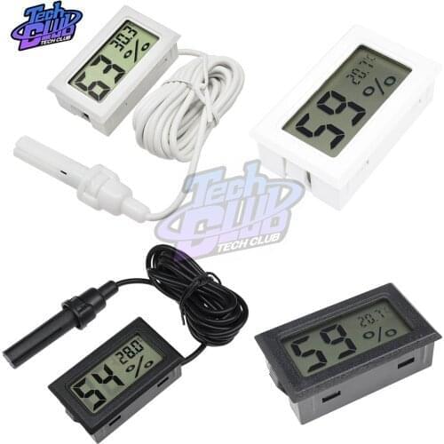 -20°～+80° LCD Digital Thermometer Hygrometer Temperature Indoor Temperature Sensor Humidity Meter Gauge Instruments Cable