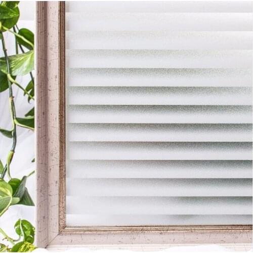 Home Privacy Window Film Self-adhesive Imitation Shutter Glass Film for Bathroom Opaque Window Tint Covering for Kitchen Office