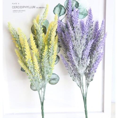 Artificial Lavender Simulation Flower Bouquet Wedding Holding Flowers Home Fake Flower Decor Garden Party Decorations