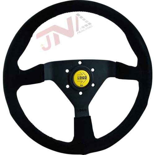 High Quality JDM Suede Steering Wheel Auto Suede Leather Steering Wheel for Racing Car Accessories