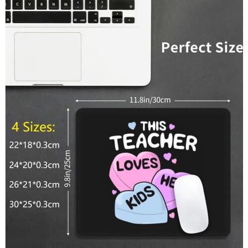 This Teacher Loves Her Kids Valentines Day Heart Mouse Pad DIY Print Teacher Valentine