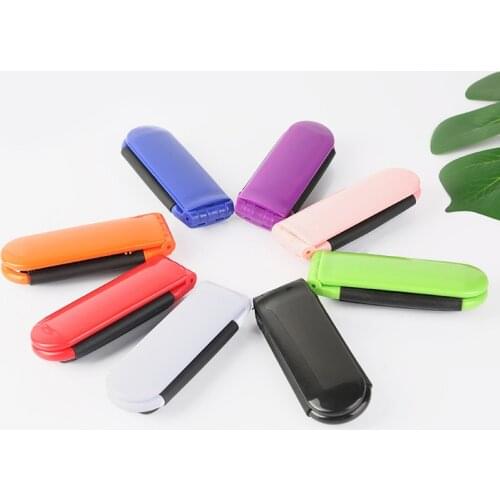 1 Pcs Air Bag Massage Folding Mirror Comb Portable Travel Folding Hair Brush with Mirror Compact Pocket Size Comb