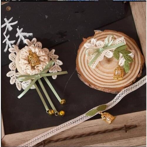 Mori girl cute mini bird cage lace bowknot hairpin girl hair side clip hair Accessories B1114