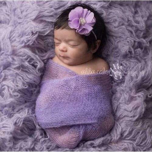 Pure Handmade Baby Blanket Babies 100 Days Photo Shoot Pigtail Photography Props Gift