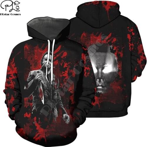 PLstar Cosmos Halloween Terror Horror Movie Cosplay Michael Myers Funny Long Sleeves Streetwear 3DPrint Men/Women Zip Hoodies 10