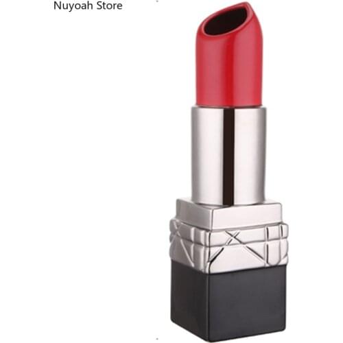 Lipstick Vase Decoration Home Dried Flower Flower Arrangement Accessories Creative Ceramic Crafts Modern Living Room Decoration