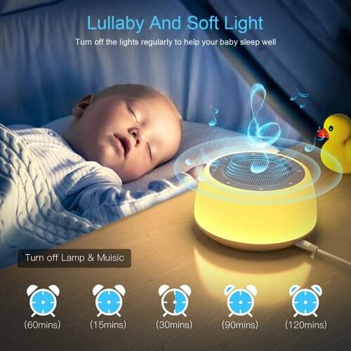 A800 Portable White Noise Sound Machine Led Colorful Night Light Sleep Therapy Auto-Off Timer Home Office Relaxing Sound Machine