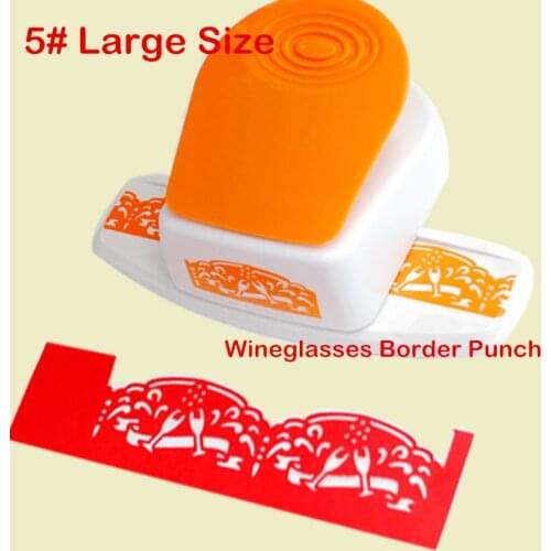 Diy Scrapbook Tool Large Paper Hole Puncher for Scrapbooking Embossed Machine Coaster Photo Frame Wineglasses shape Border Punch
