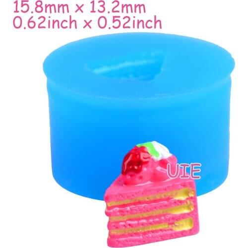 GYL586U 15.8mm x 13.2mm Cake Silicone Mold Fondant Cake Decoration Candy Resin Clay Earrings Necklace Craft Soap Candle