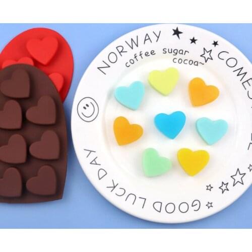 Silicone Cake Mold 10 with Heart Shaped Chocolate Mold Baking DIY Tool
