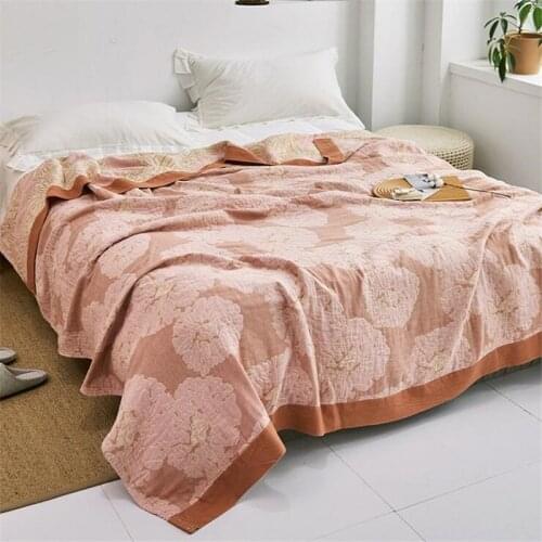 Nordic style Five layers of cotton yarn blankets nap blanket sofa throw blanket bed cover blanket for Home Decoration