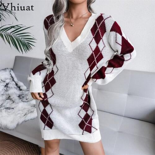 VHIUAT Fashionable Knitted Dresses