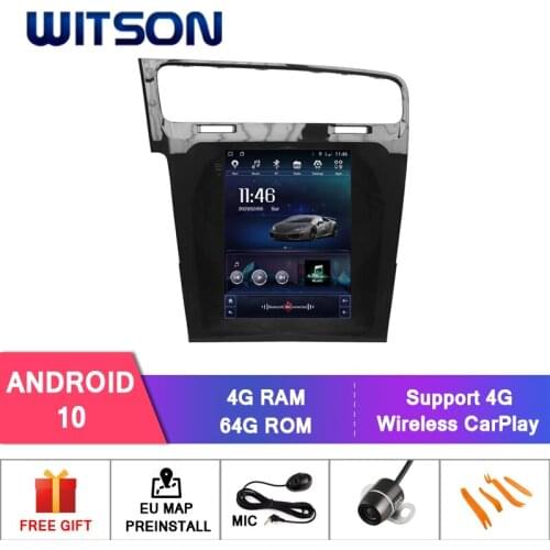 WITSON Android 11 subwoofer 4G Lte multimedia GPS DVD player For Volkswagen Golf 7 car monitor radio stereo navigation system