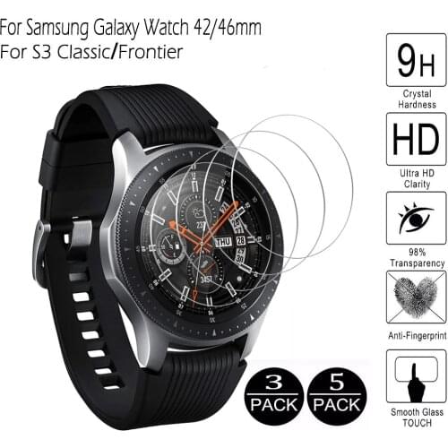 1/5Pc Galaxy Watch 46 42mm 3 41/45mm Tempered Glass for Samsung Gear S3 Classic Frontier Screen Protector Protective Glass Films