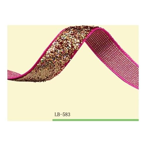 1" Glitter Velvet Ribbon Lt. Gold Metallic Ribbon Headband Ribbon