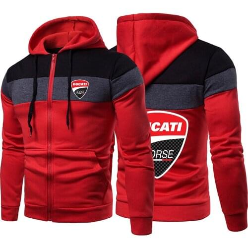 2021 Men Ducati Manga Custom Sports Hoodies Print Hooded Leisure Comfortable Comfortable Tops Pure Pullover Sweatshirts