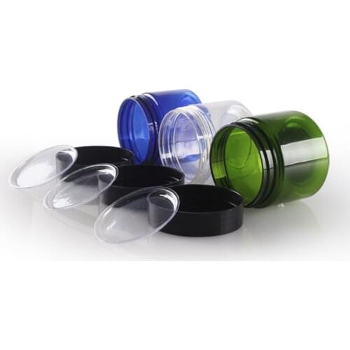 20 X 50g Colored Empty Round Cosmetic Cream Jars With Screw Lids 1.7oz Clear Cream Containers For Cosmetics Plastic Jar Pot Tin