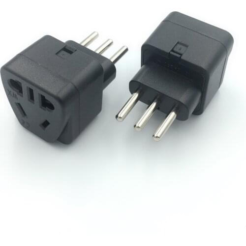 3-pin IT Conversion plug CN/US/EU/AU to Italy Milan Chile Vatican Italian Travel AC Power Adapter Plug Converter