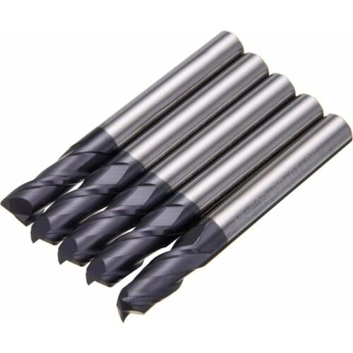 5Pcs 6mm Shank Solid Carbide End Mill 2 Flutes Durable Steel Drill Bits Metal Wood Cutting Tool CNC Router Bits