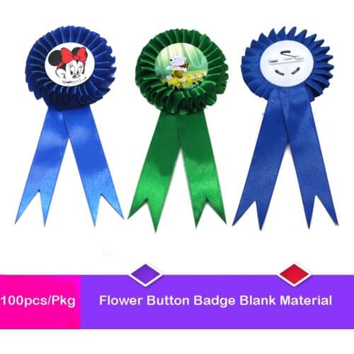 58mm Flower button badge Blank material for Wedding brooches and Anniversary 100pcs