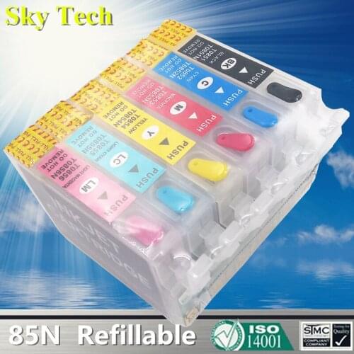85N Empty Refillalbe Ink cartridge For Epson T0851N T0851 , For Epson T60 R1390 R330 etc , Wirh ARC