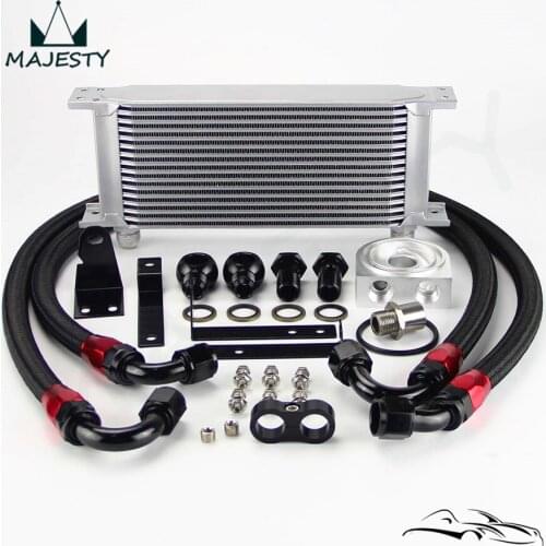 Aluminum 10-AN 16 Row Oil Cooler +Fitting kits for S2000 AP1 AP2 00-04 F20C 2.0L 05-09 F22C