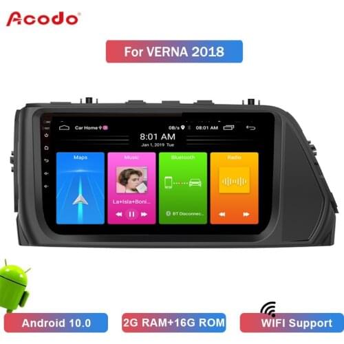 ACODO 2G RAM+16G ROM Android 10.0 Car Radio Multimedia Player For Hyundai VERNA 2018 Navigation GPS 2 din