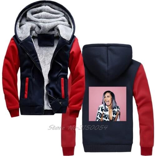 Cardi B Rapper Photo Poster Hoodie Hip Hop Men Winter Casual Thicken Keep Warm Hoodies Sweatshirt Harajuku Streetwear
