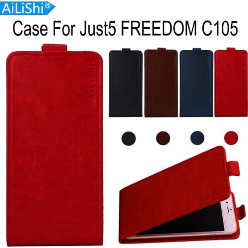 AiLiShi Case For Just5 FREEDOM C105 Luxury Flip FREEDOM C105 Just5 PU Leather Case Exclusive 100% Phone Cover Skin+Tracking