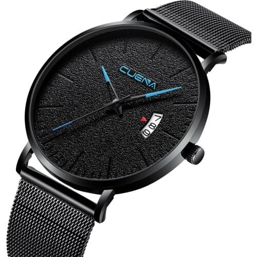 CUENA Mens Gold Watch