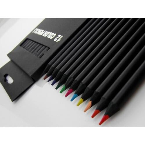 12 Colors Drawing Painting Art Pencil Colored Pencils School Stationery Black Wooden Pencils Student Gifts Office Supplies Tools