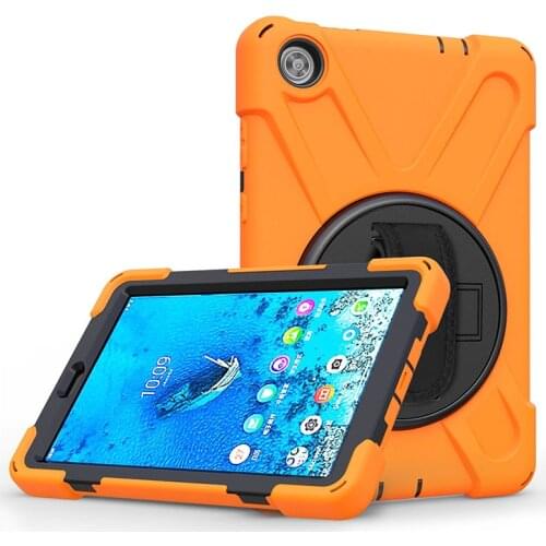 Kids Durable Cover with Rotatable Kickstand and Hand Strap for Lenovo Tab M8 2019 TB-8505X TB-8505F Silicone Case Shockproof