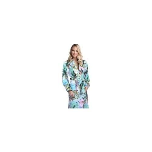 DowryWorld - Maldive Tropical Velvet Shawl Bathrobe L size