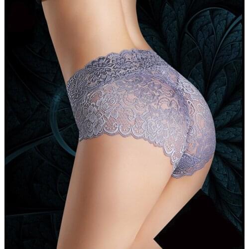 HW039 New Transparent Big Size Underwear Women Luxury Lace Lingerie Panties Calcinha ropa interior femenina