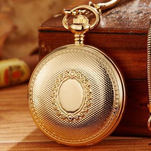 Retro Skeleton Mechanical Pocket Watch Mens Fob Chain Golden Automatic Self-winding Women Men Watch Gift Clock Reloj de bolsillo