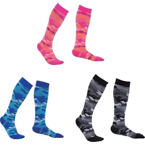Men Women Running Socks Sports Compression Socks Support Unisex Outdoor Camouflage Racing Long Pressure Stockings