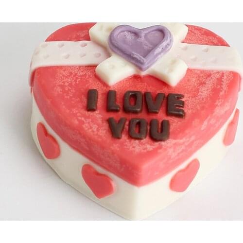 Heart Soap Silicone Mold Gift Box Shaped Resin Mould Room Decorative Tool