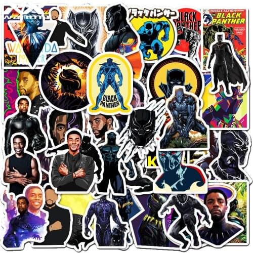 10/30/50Pcs/Pack Marvel Panther Graffiti Stickers for Laptop Motorcycle Skateboard Computer Luggage Decal Sticker Toy