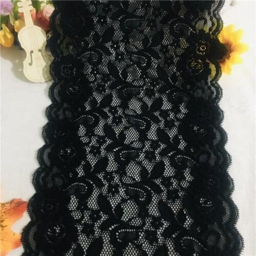 NO1028-3 Stretch LaceFabric, 19.5 cm wide, sewing supplies, Handmade, Clothing Decorative accessories